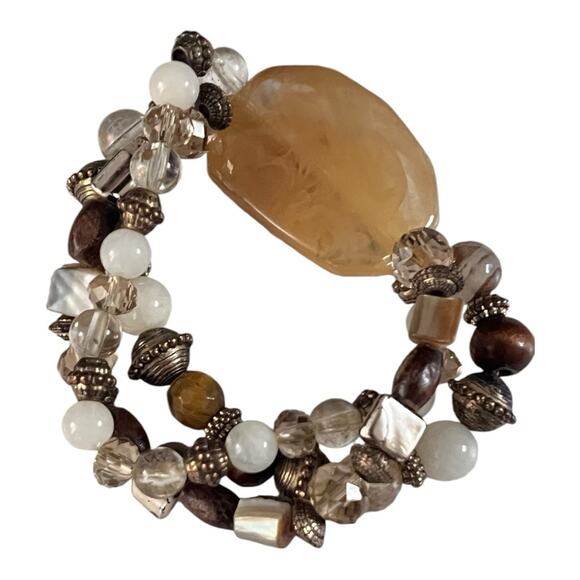 Fashion Beaded Multi-color Stretchy Band Bracelet - Picture 3 of 4